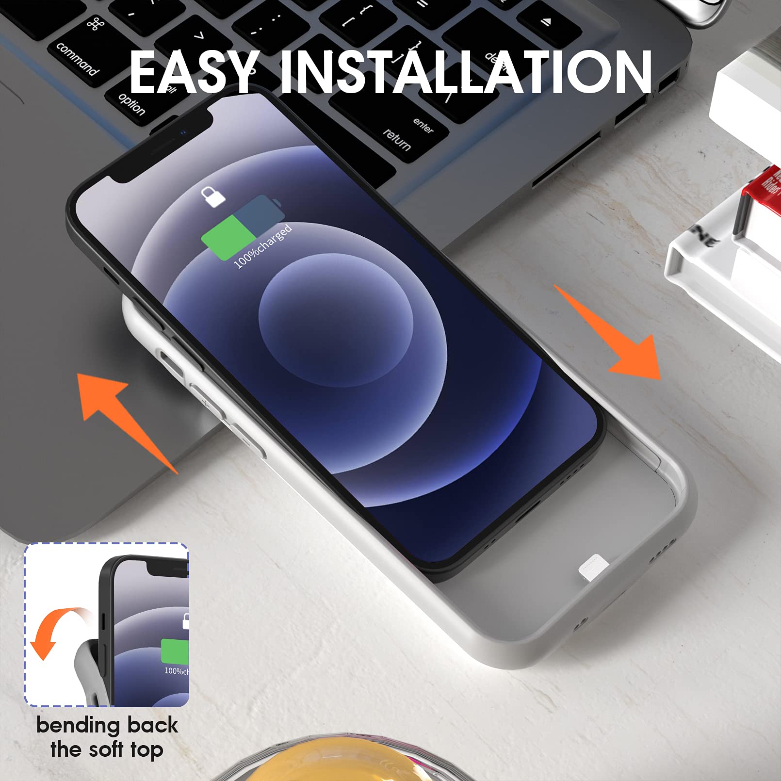 Custodia Batteria Per IPhone 12 Mini - 5000mAh, Ricarica Portatile, Protezione Integrale - Foto 10