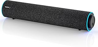 HEANTTV Computer Lautsprecher, Bluetooth Computer Soundbar mit HiFi Sound Qualität, USB Powered Gaming Lautsprecher, Monitor für Desktop, PC, Laptops (Schwarz)