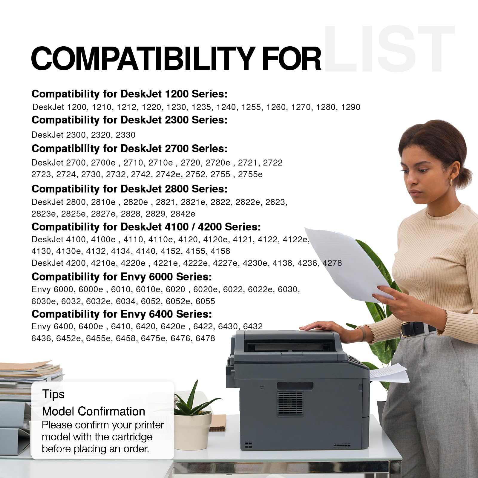 Cartuchos de Tinta 305XL Negro y Color Compatible con HP DeskJet 2700e 2720e 2820e, Envy 6000 6020e, DeskJet Plus 4100 – Alta Capacidad, Reemplazo HP 305 XL (Pack de 2)