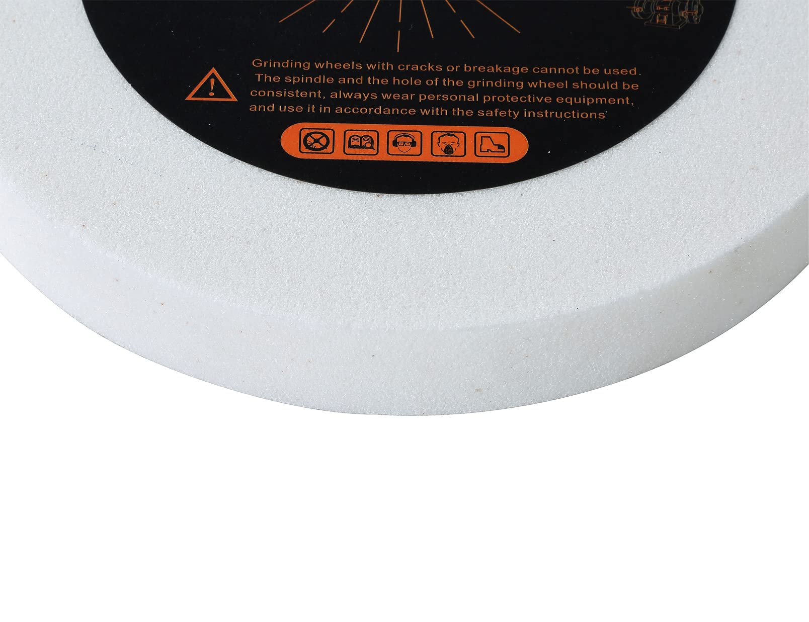 Mole per smerigliatrici da banco e da pedana. Abrasivo in ossido di alluminio bianco. per la rettifica di acciaio temprato, acciaio ad alto tenore di carbonio. Diametro 150 mm, albero 12,7 mm
