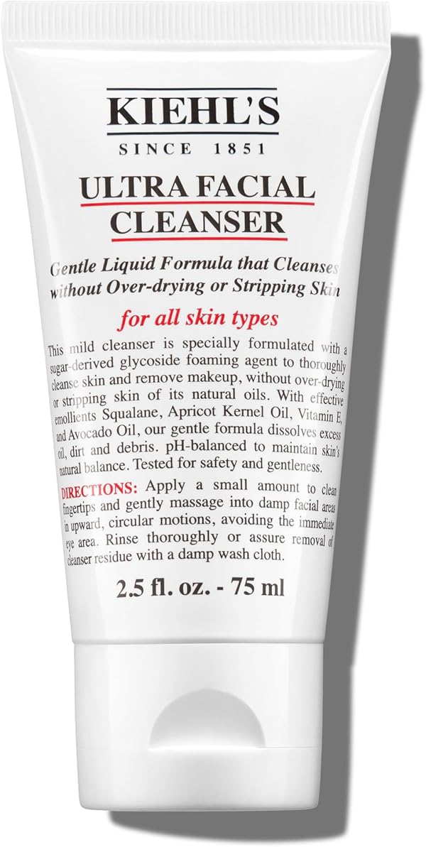 KIEHL'S Ultra Facial Cleanser, 150 ml, milde Gesichtsreinigung auf Basis von Avocadoöl, schäumendes Reinigungsöl entfernt Make-up, für jeden Hauttyp