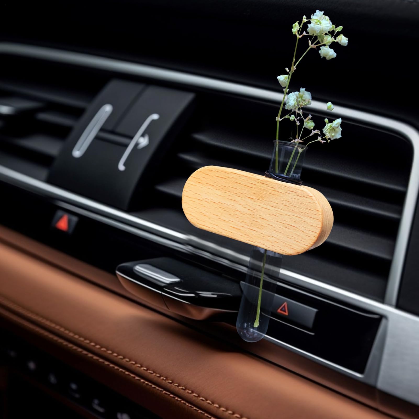 Portavaso da Propagazione per Bocchette Auto Portavaso per Auto | Decorazioni in Legno Profumato Idroponico Diffusore di Aromi per Casa Camper