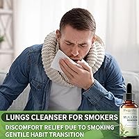 Vista 3 de Gotas de gordolobo para pulmones con hoja de gordolobo, tomillo y raíz de malvavisco, fórmula de limpieza pulmonar para fumadores, que apoya