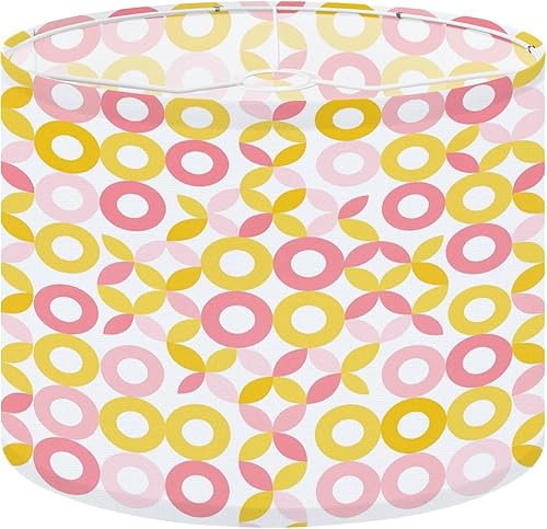 Miniatura 16 de Pink Lamp Shades 70 s Retro Funky 60s 70s Aesthetic Style Mid Century Modern Lampshades Boho 1 Pack Light Shade for Table Lamps Floor Lamps Drum