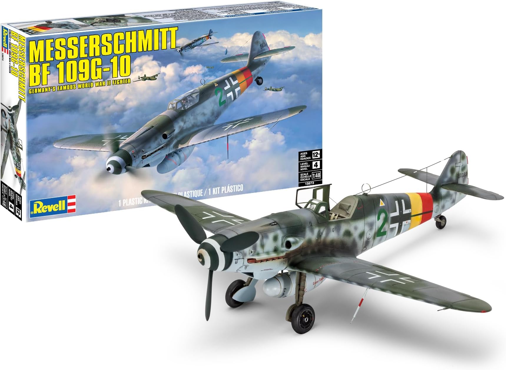 15873 Messerschmitt BF 109G-10 1:48 Scale 40-Piece Skill Level 4 Model Airplane Building Kit