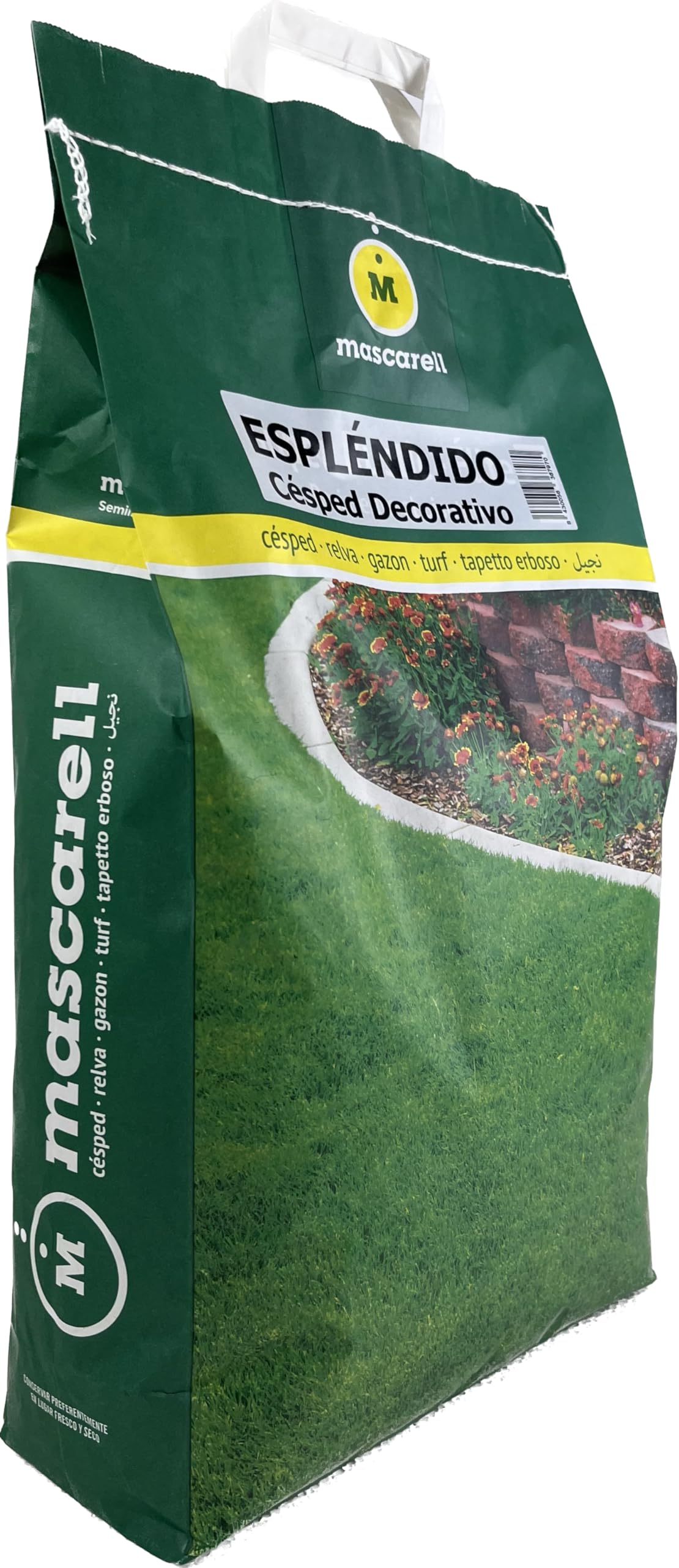 Mascarell Semillas, ESPLÉNDIDO-PROFESIONAL, Semillas de Césped, Verde y Duradero, Compacto y Resistente, 5KG