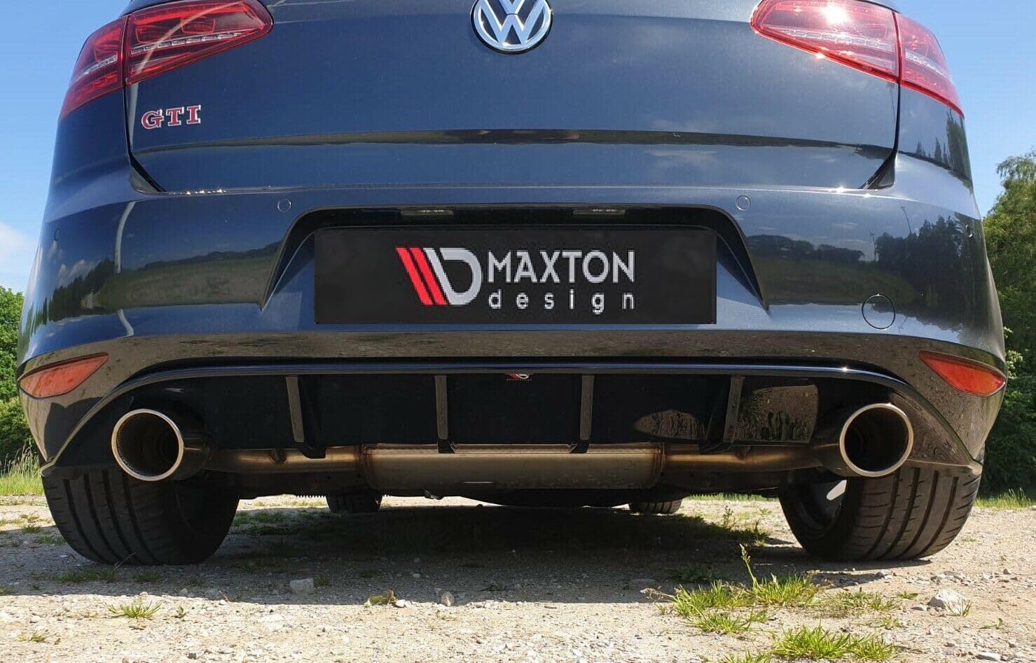 Maxton Design Heckdiffusor für VW Golf 7 GTI/GTD/Standard 2012-2016 Hochglanz schwarz