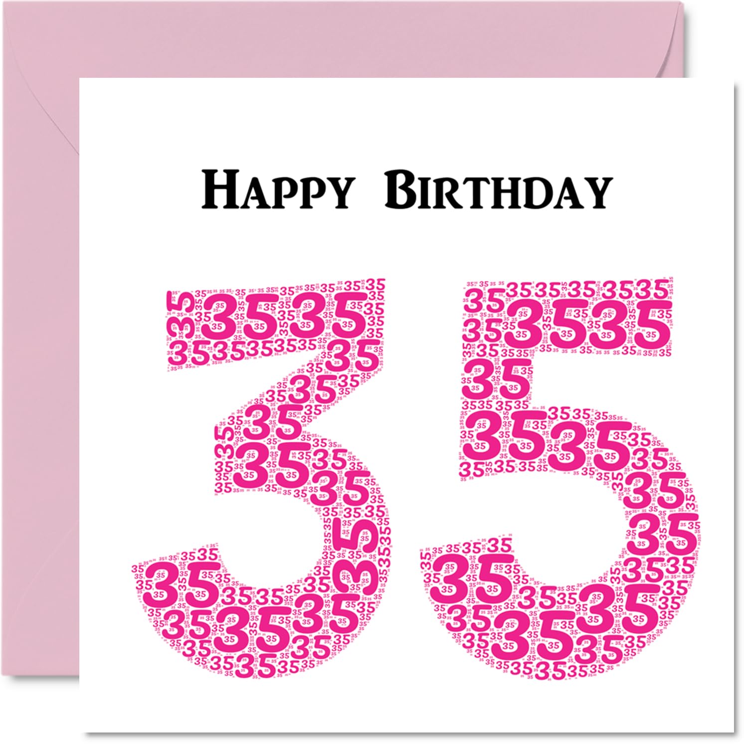 Fun 35th Birthday Cards for Woman - Shapecloud - Happy Birthday Card for Dad Mum Son Daughter Brother Sister Uncle Auntie Cousin, 145mm Greeting Cards, Fun Card