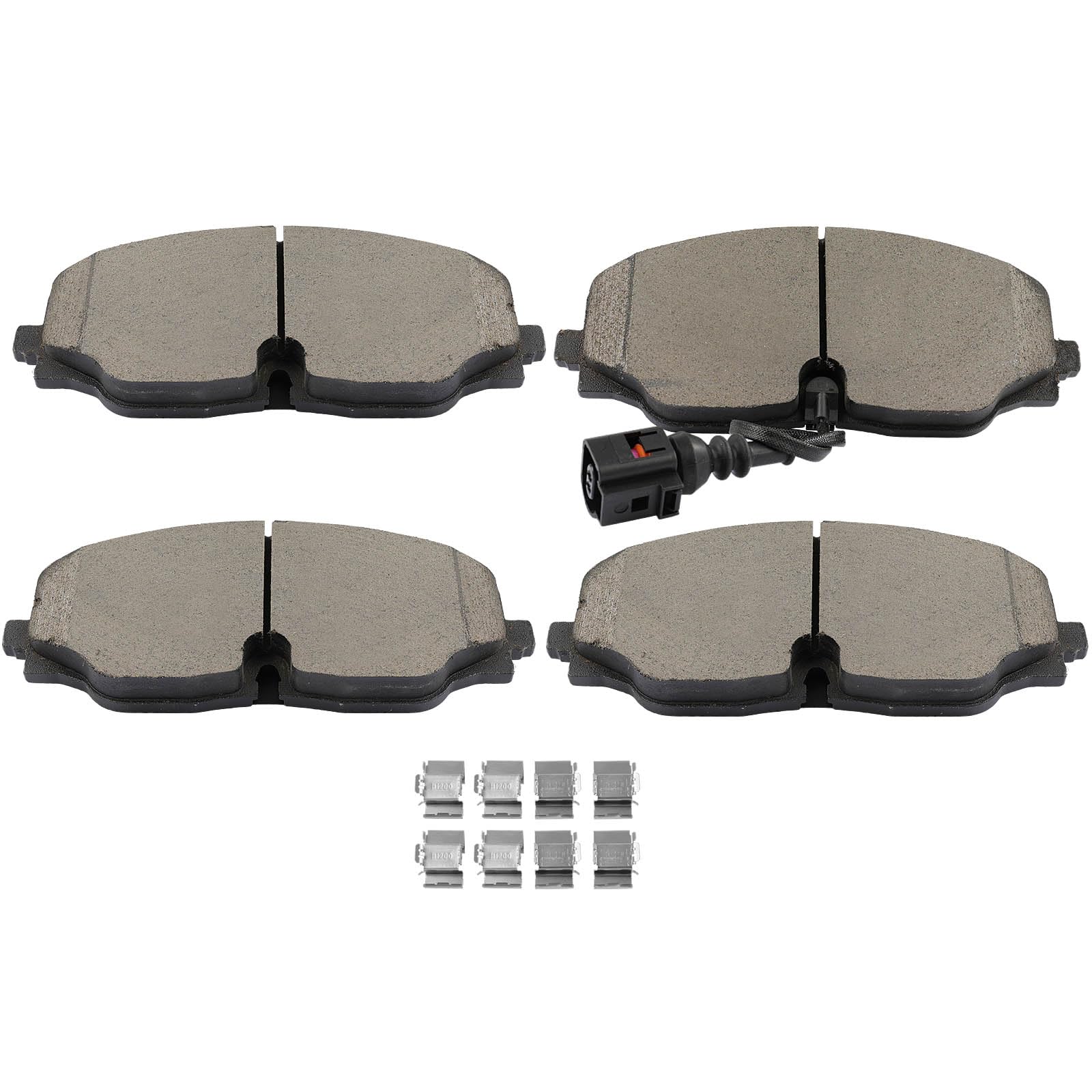 SCITOO D2074-9305 Disc Brake Pads Sets Front Ceramic Brake Pads w/Hardware