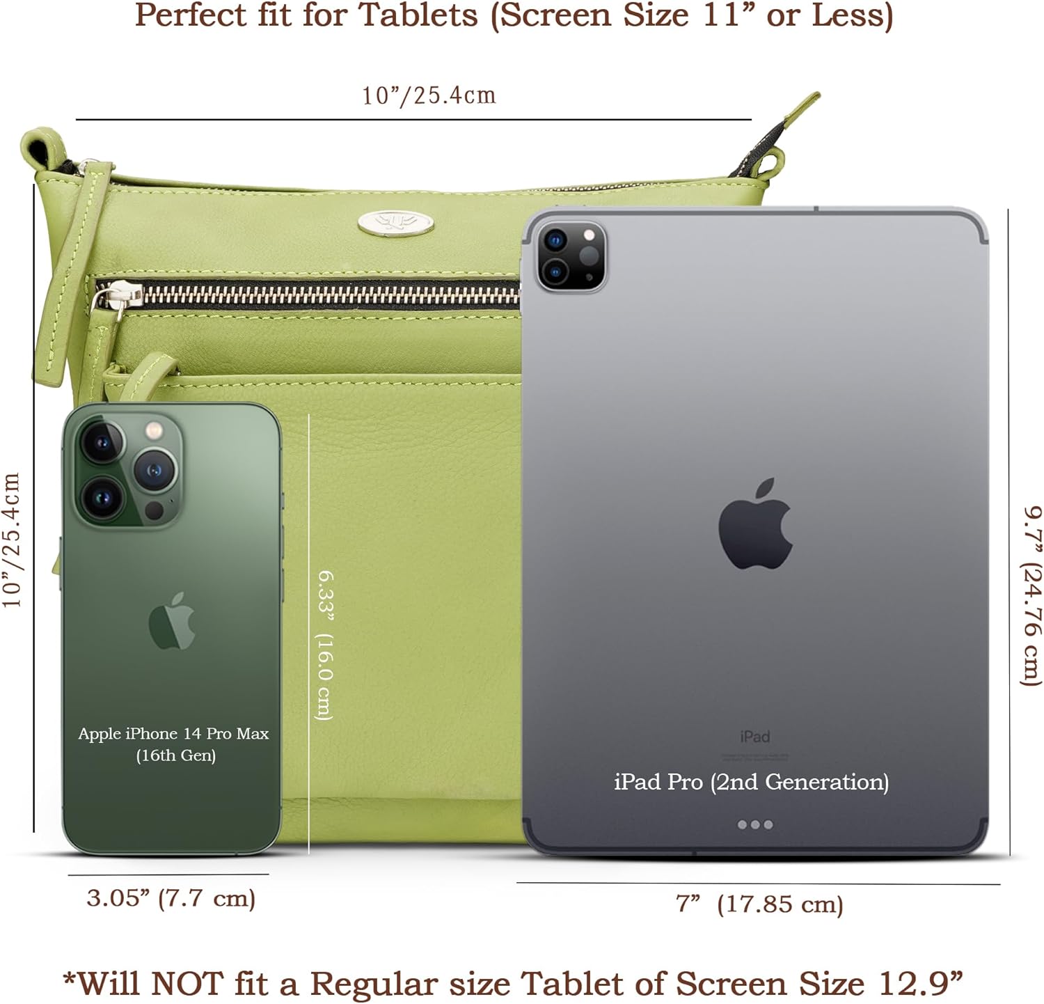 Genuine Leather Crossbody Bags for Women, Premium Handmade Leather Purses - Shoulder Handbags, Adjustable Strap - Image 6