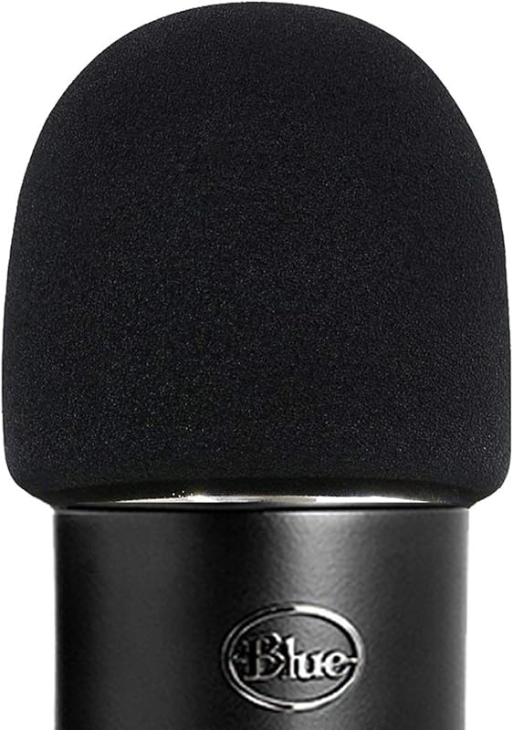 Windscreen for Blue Yeti Foam - Also Fits Other Large Microphones Such as MXL, Audio Technica and More - Quality Sponge Material to Act as a Pop Filter for Your Mic (Black) | Blue Yeti Pop Filter Foam Mic Cover / Accessory for Windscreen Sponge Blue Yeti Microphone, Nano, MXL, Audio Technica