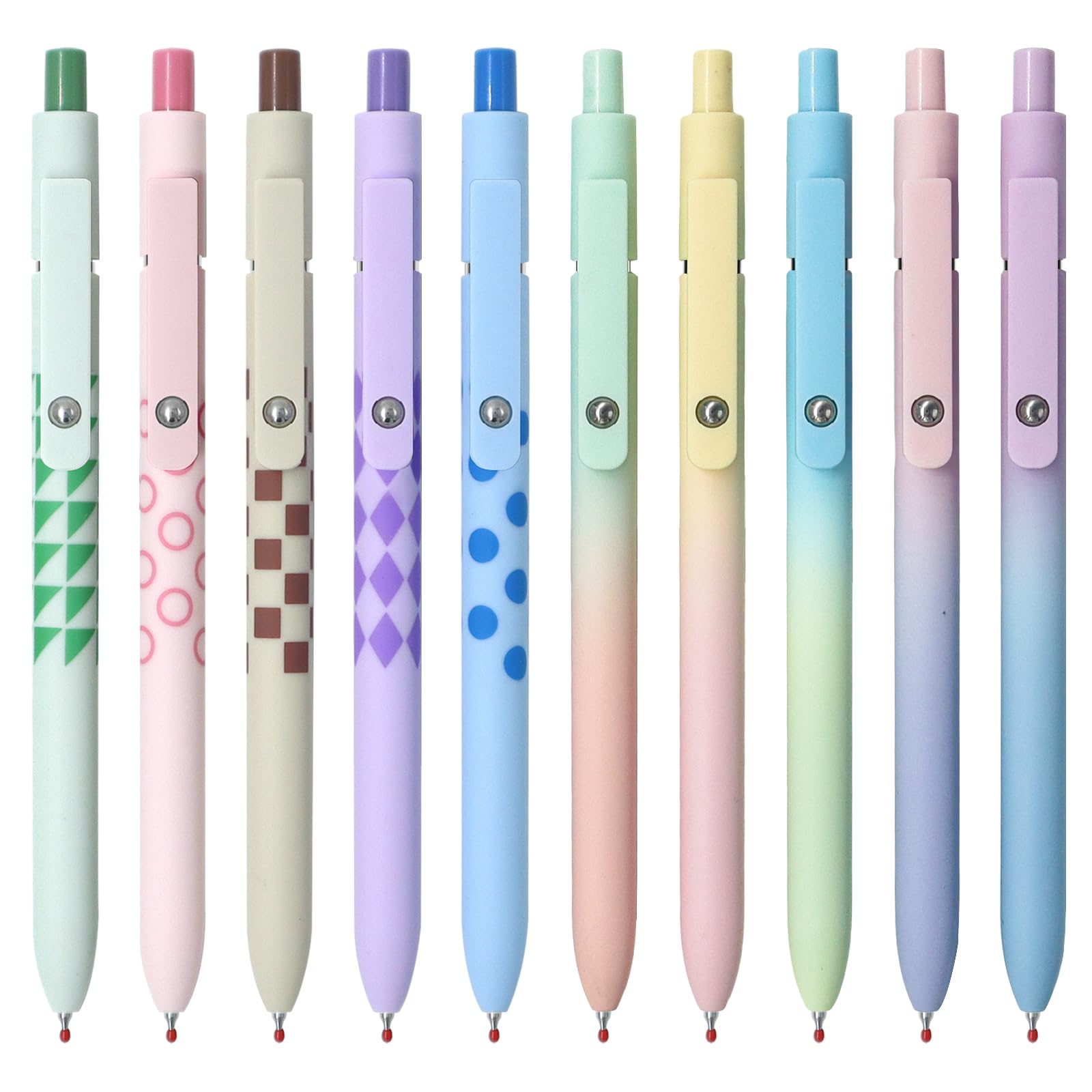 YOXMJDB Bolígrafos de gel, 10 bolígrafos de escritura suave de punta media para mujer, bolígrafos de tinta negra de 0.7 mm de gama alta para tomar notas, suministros de oficina escolar (10 piezas