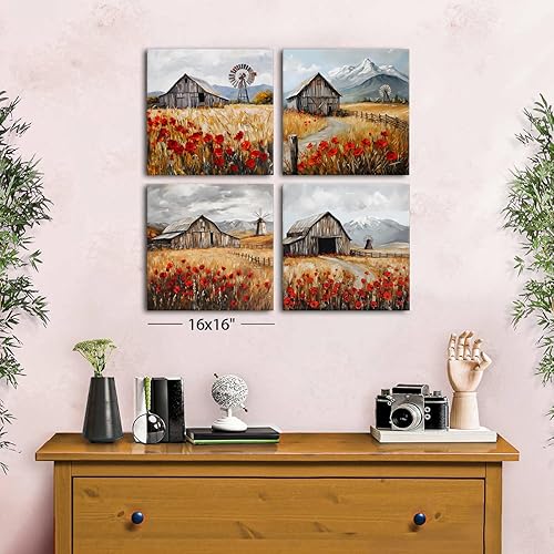 Miniatura 134 de Decoración rústica de cabaña, arte de pared de oso de vida silvestre, bosque, guardería, águila, lobo, alce, ciervo, imágenes para sala de estar,