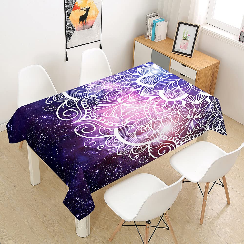 Nappe imperméable et facile à nettoyer anti-tache imprimé mandala