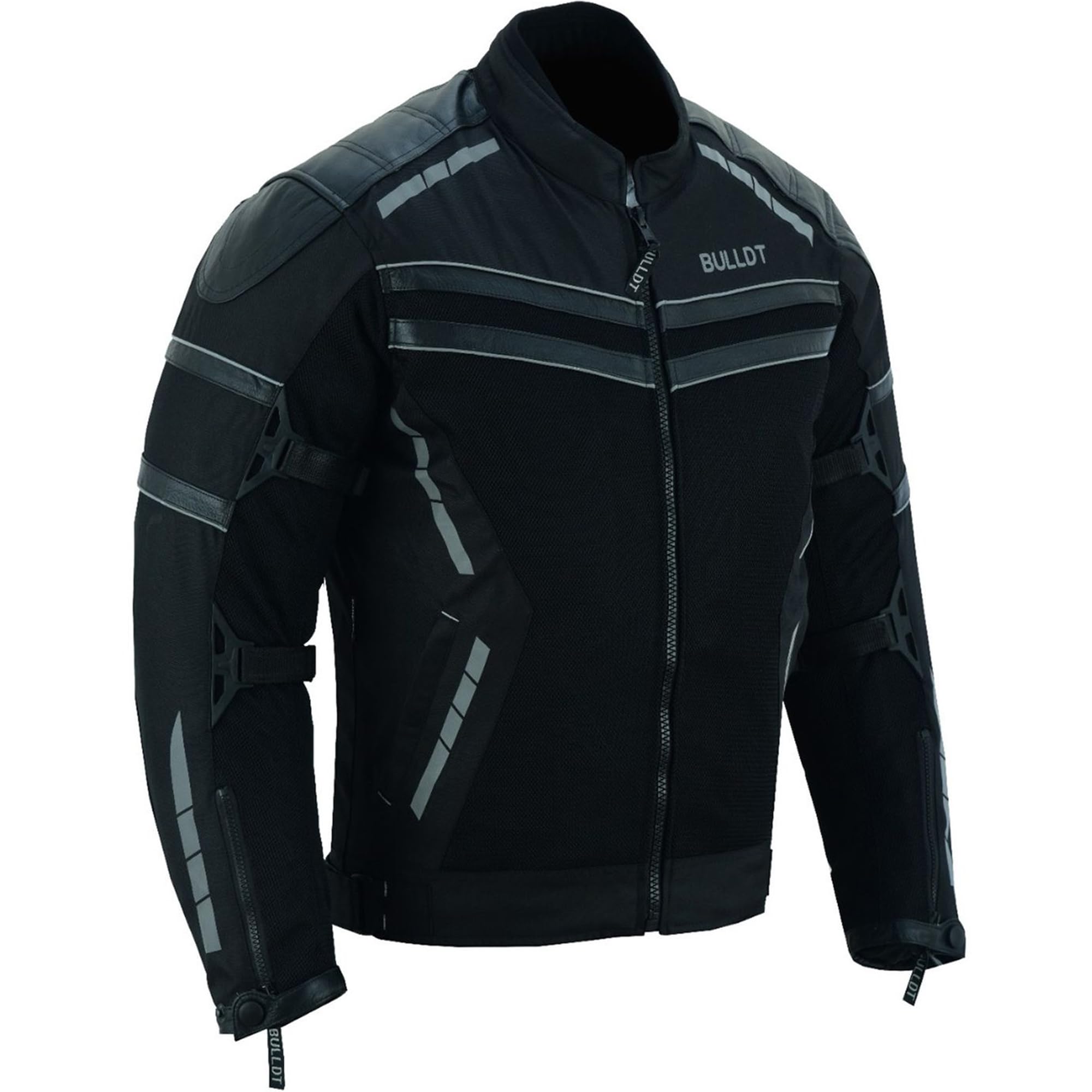 BULLDT 2-teiler Motorradkombi Herren sommer mit abnehmbar CE-Protektoren & Thermofutter - leicht Jacke ATV Quad Scooter mit Tech-Mesh-Netz 360° Sicherheit-Reflektoren & Zipper-Taschen