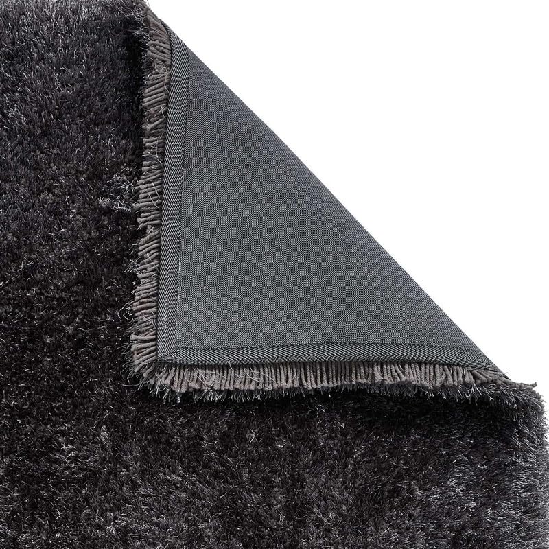 Image of Handmade Shaggy Carpet & Rugs Plain Plush Fur Rugs Bedroom Home Drawing Room Indoor 5x8 Feet Darkgrey