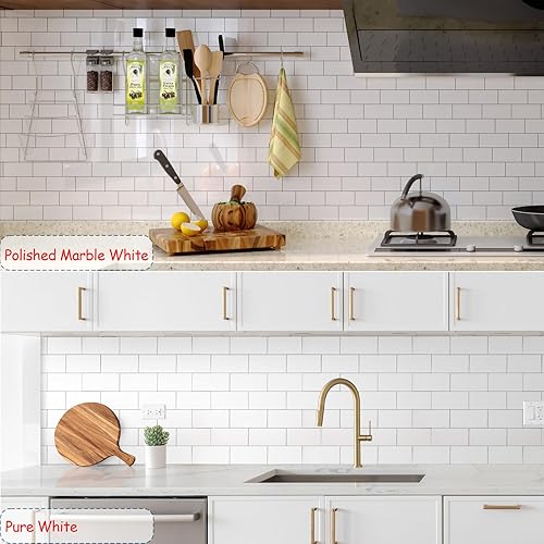 Vista 214 de Paquete de 1 lámina de revestimiento autoadhesivo de 12 x 12 pulgadas, baldosa de pared de PVC para cocina, baño, chimenea, mesa de lavandería o gris