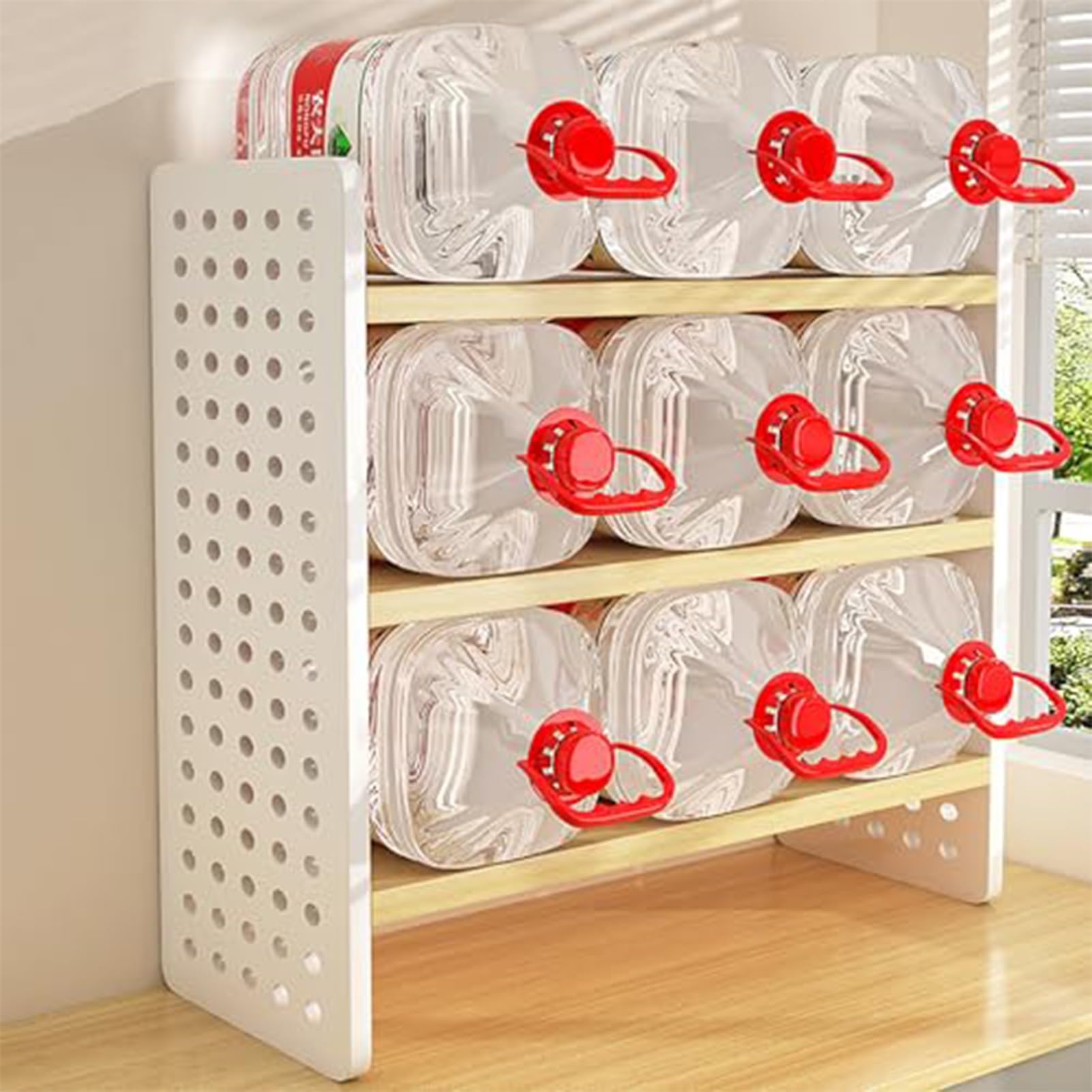 Estantería De Madera Para Escritorio,Estante Exhibición Almacenamiento Sobremesa,Librería Multiusos Para Escritorio,Estante De Oficina Con Panel Perforado Organizador(B,40x15x60cm/15.7x6x23.6in)