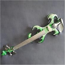 Unique Design Green 4 String Solid Wood 4/4 Electric Violin with Hard Case Adult String Instrument Kit Violin Instrument