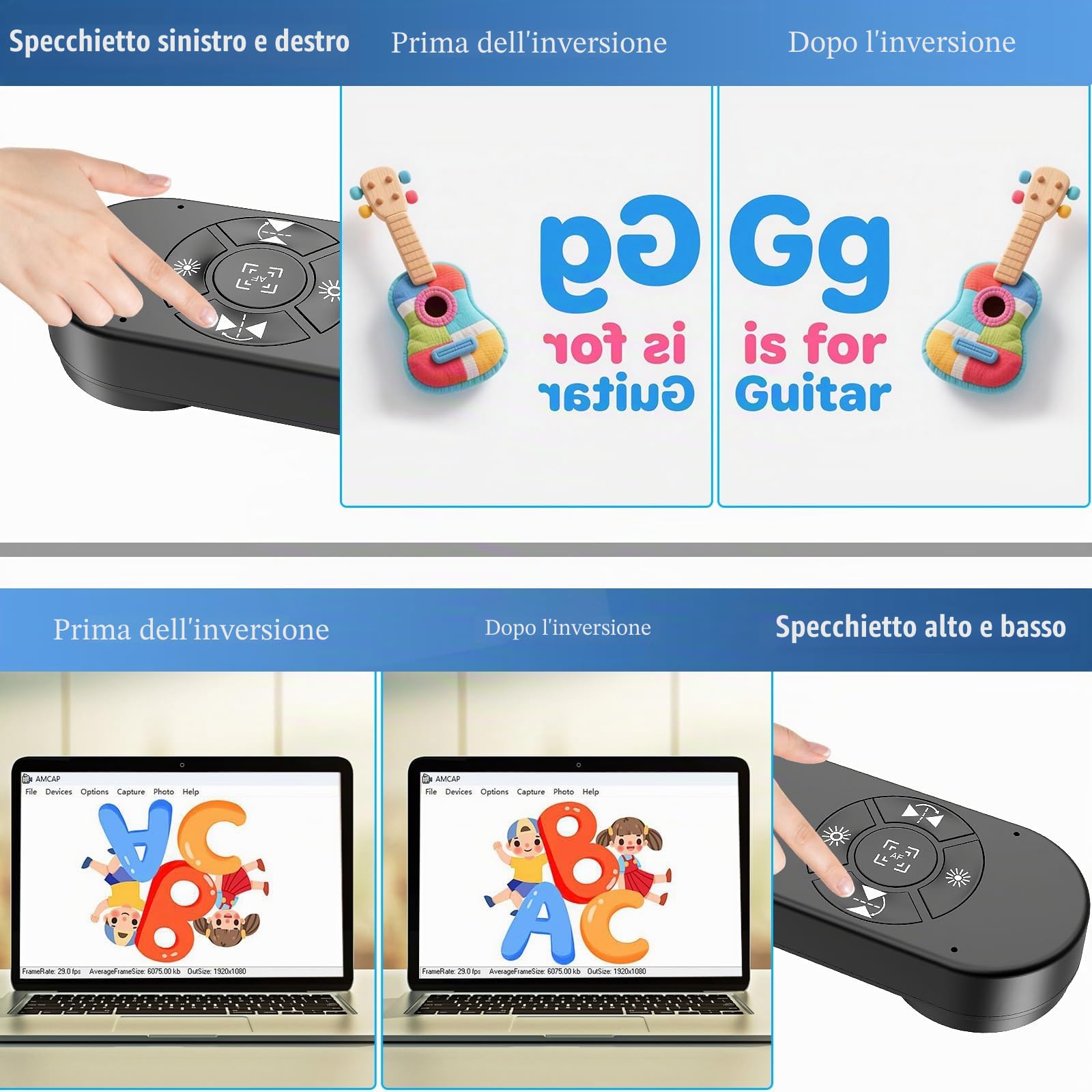 8MP Telecamera per Documenti & USB Document Camera per Insegnanti Microfono, Luce LED a 3 Livelli, Inversione dell'immagine su e giù, Sinistra e Destra per Apprendimento, Registrazione video