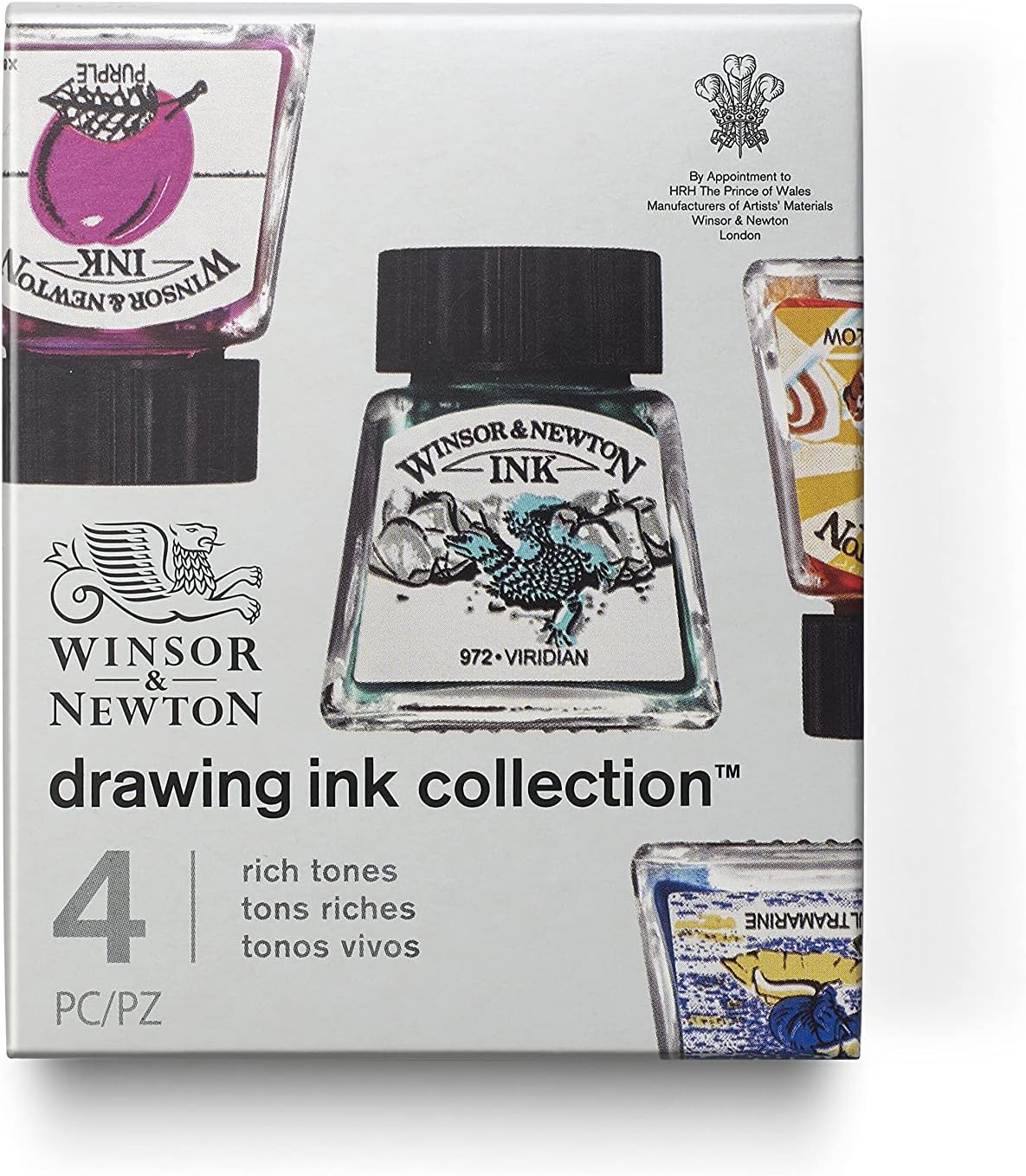 Winsor & Newton DRAWING INK RICH TONE SET/4