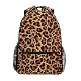 Animal Leopard Print Backpack College School Book Shoulder Bag Travel Daypack for Boys Girls Man Woman