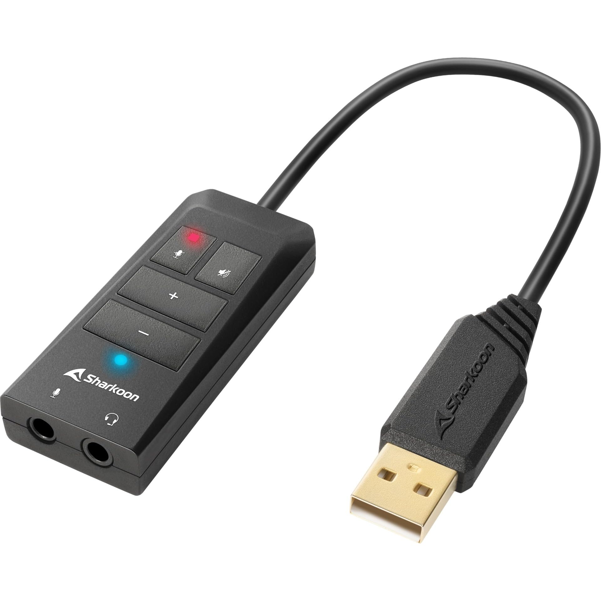Carte de Son SHARKOON SB22 USB 2 x 3,5 mm TRRS Jack