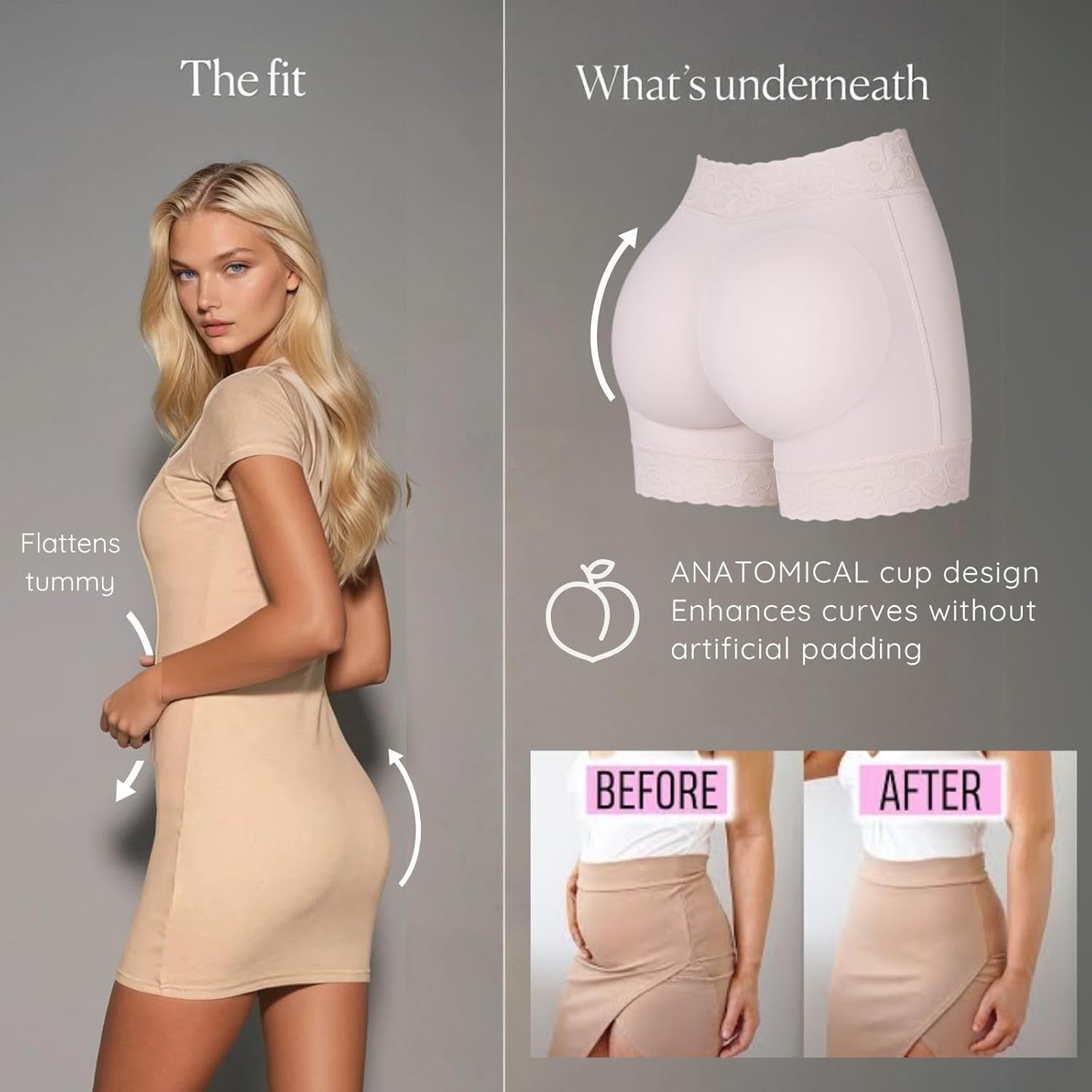 SILUET 1429 Colombian Butt-Lifter Shapewear Shorts – High-Waist Tummy Control, Invisible Fit, Powernet Compression - Image 6