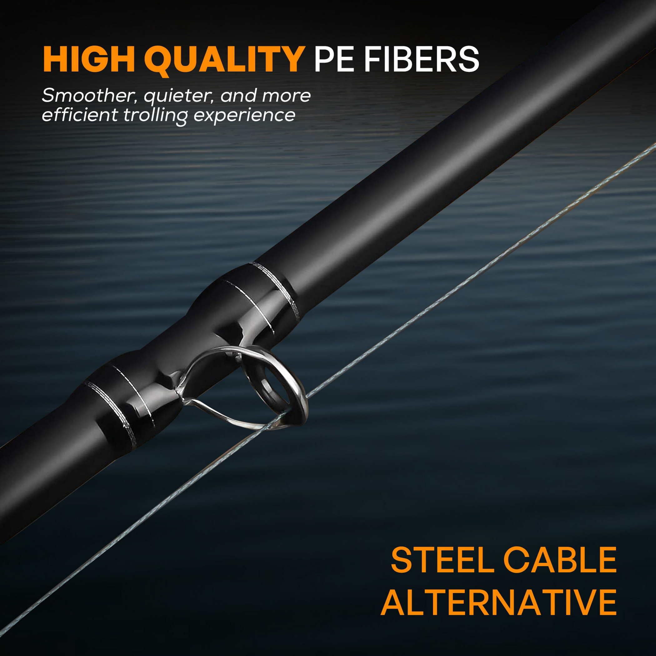 FINS Downrigger Braid – Fabriqué Aux États-Unis – Ligne De Pêche En Mer Profonde, Anti-rouille, Réduit