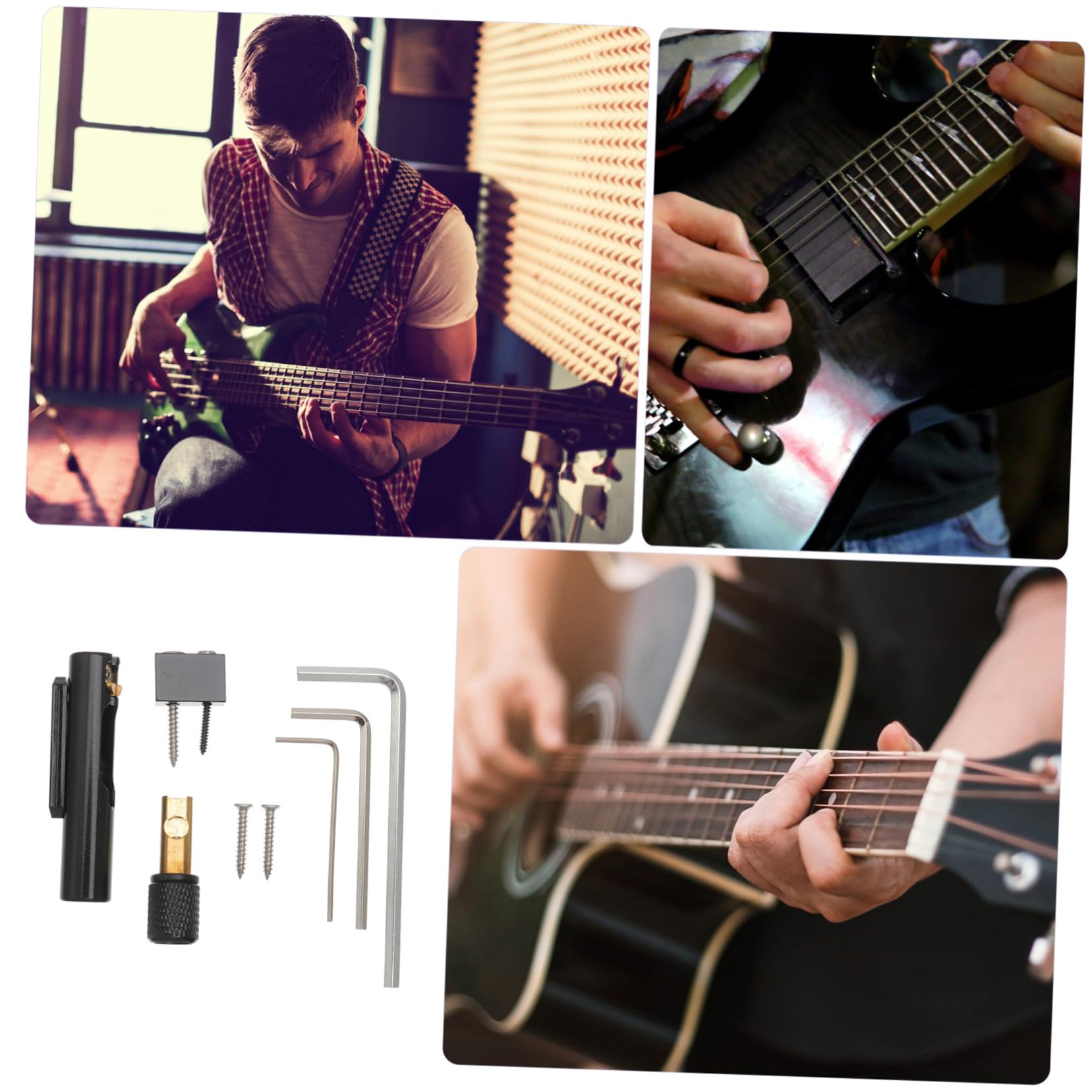 Totority 10 Strings Guitar Bridge for Bass Replacement Headless Electric Bass Guitar Bridge Material