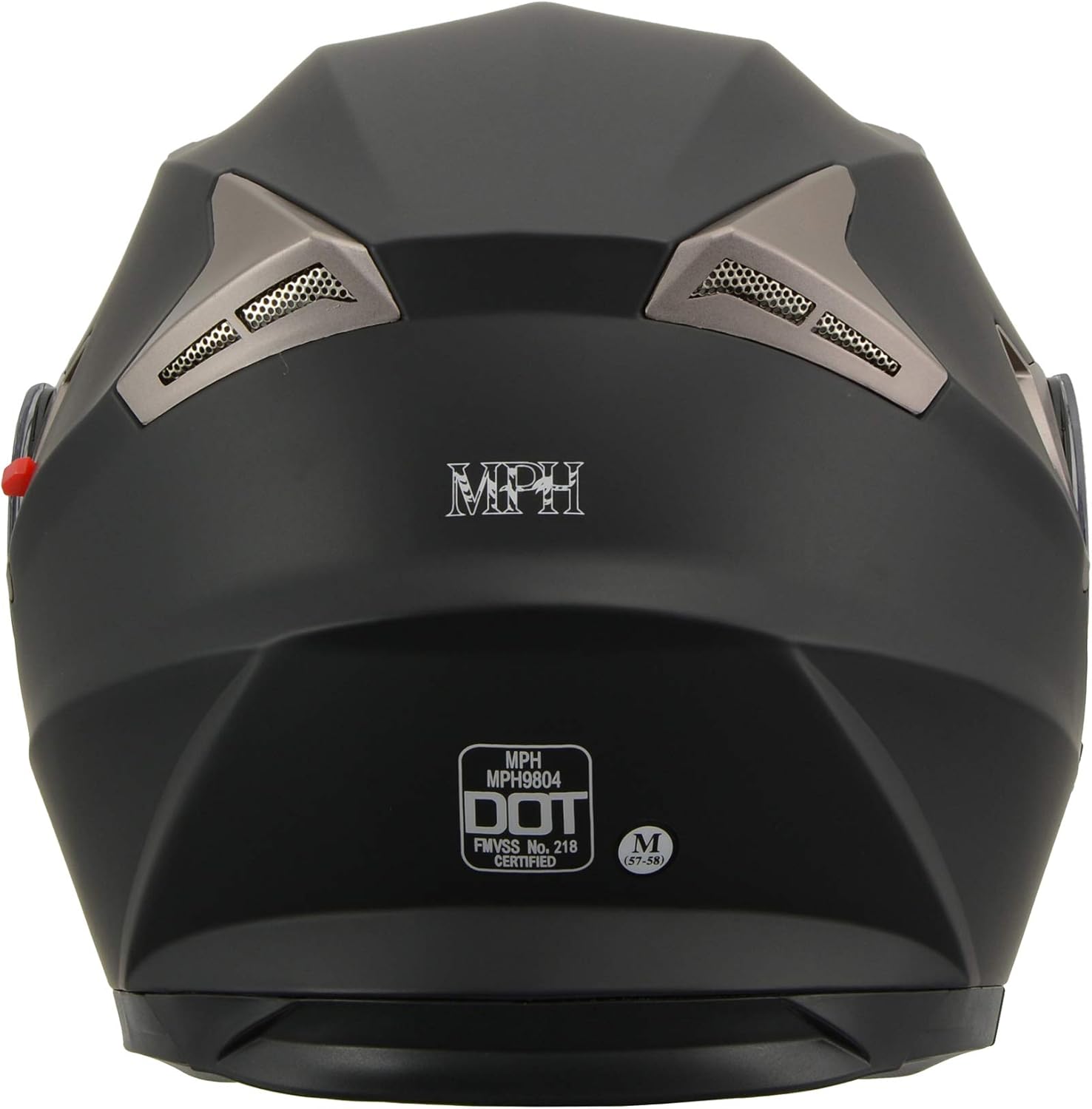 Milwaukee Performance Helmets MPH9804DOT Matte Black Modular Racing Helmet w/ Drop Down Visor