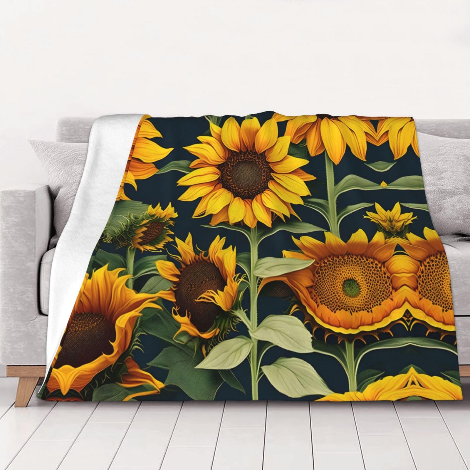 Couverture tournesol sauvage grand plaid lit haut de gamme toutes saisons