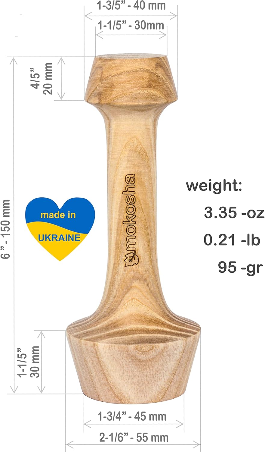 SELPONT Pastry Tamper- Wooden Pastry- Double Ended- Dough Tart Tamper- Baking Tool- Shaping Kitchen Tool