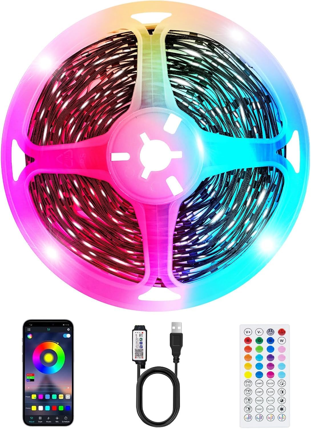 Photo 1 of TK99SW 13.2ft RGB LED Strip Lights