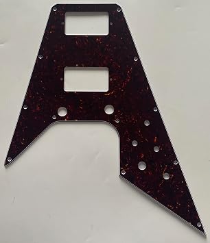 For Fit Gibson Flying V Style Guitar Pickguard 4 Layer Brown Toes