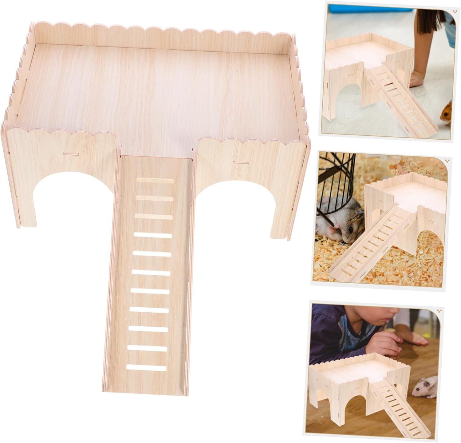 Chinchilla Castle with Slide Multi Rat House for Small Pets and Hamster Hut Hamster Decor and Play