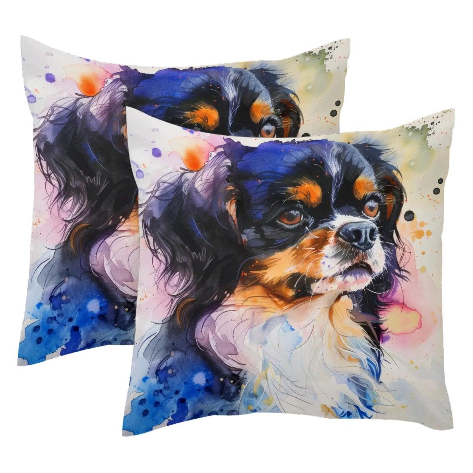 Housse de coussin velours Cavalier King Charles protège et décore vos canapés