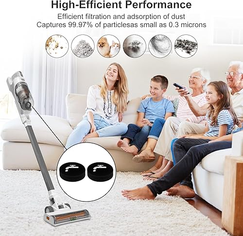 Miniatura 3 de Paquete de 8 filtros de esponja compatibles con BLACK+DECKER POWERSERIES+ aspiradora inalámbrica BHFEA420J BHFEA520J BHFEA18D1  Kit de filtro de