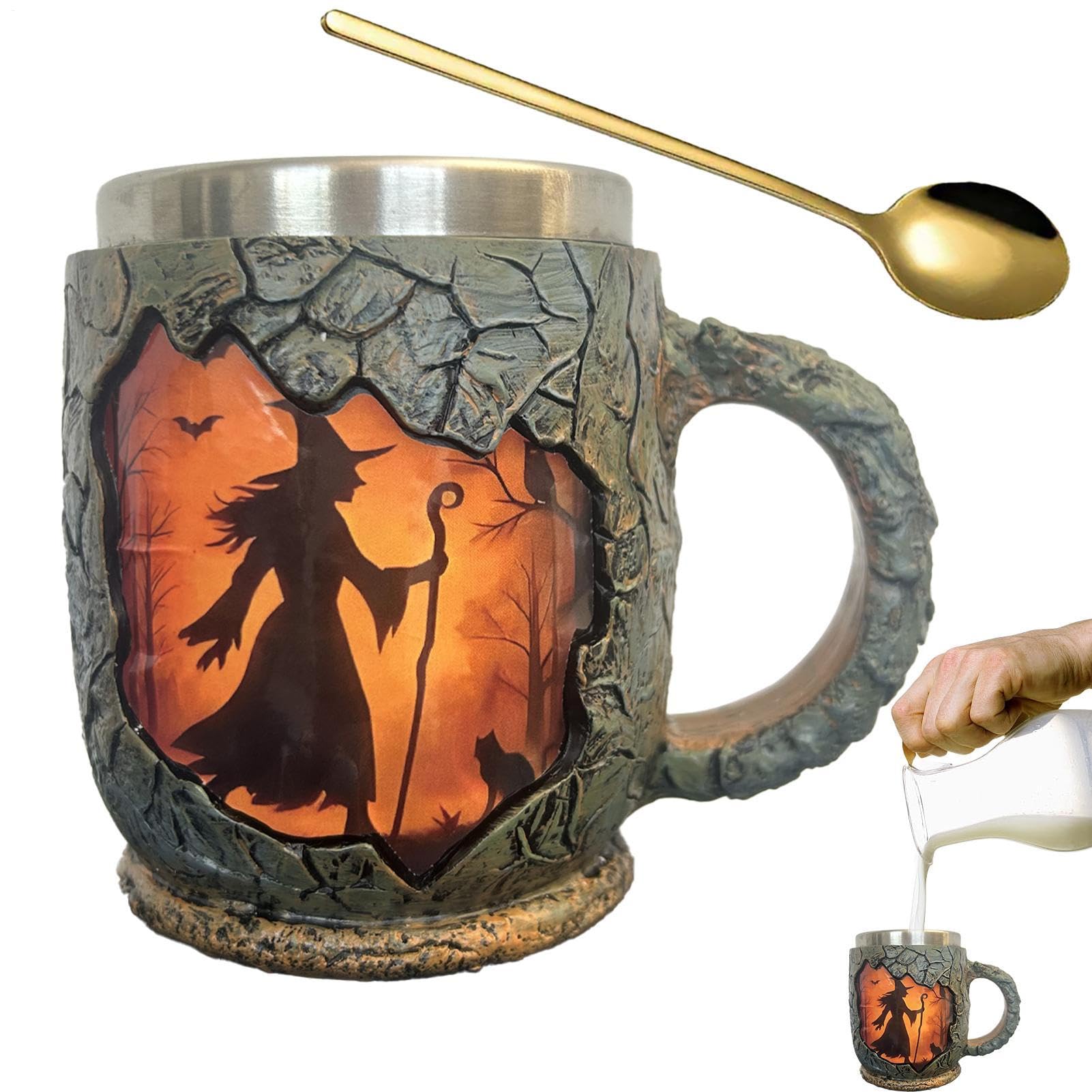 Tasse rigolote sorcière 386ml avec manche ergonomique