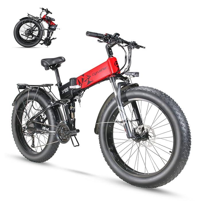 Buy Cyrusher Electric Bike, XF690 MAXS 1000W Folding Full Suspension E