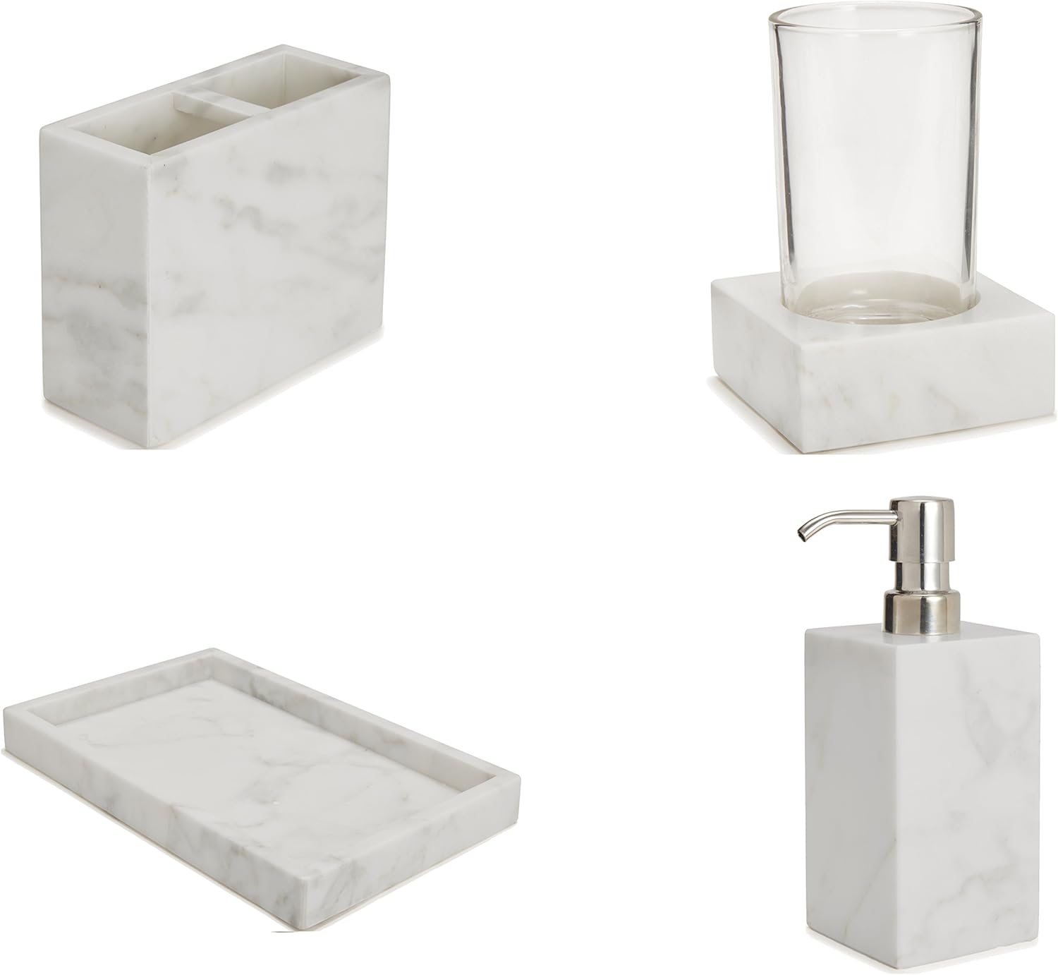 Kassatex Marmol 4 Piece Bath Set (LD, TBH, TR, TUM) Home