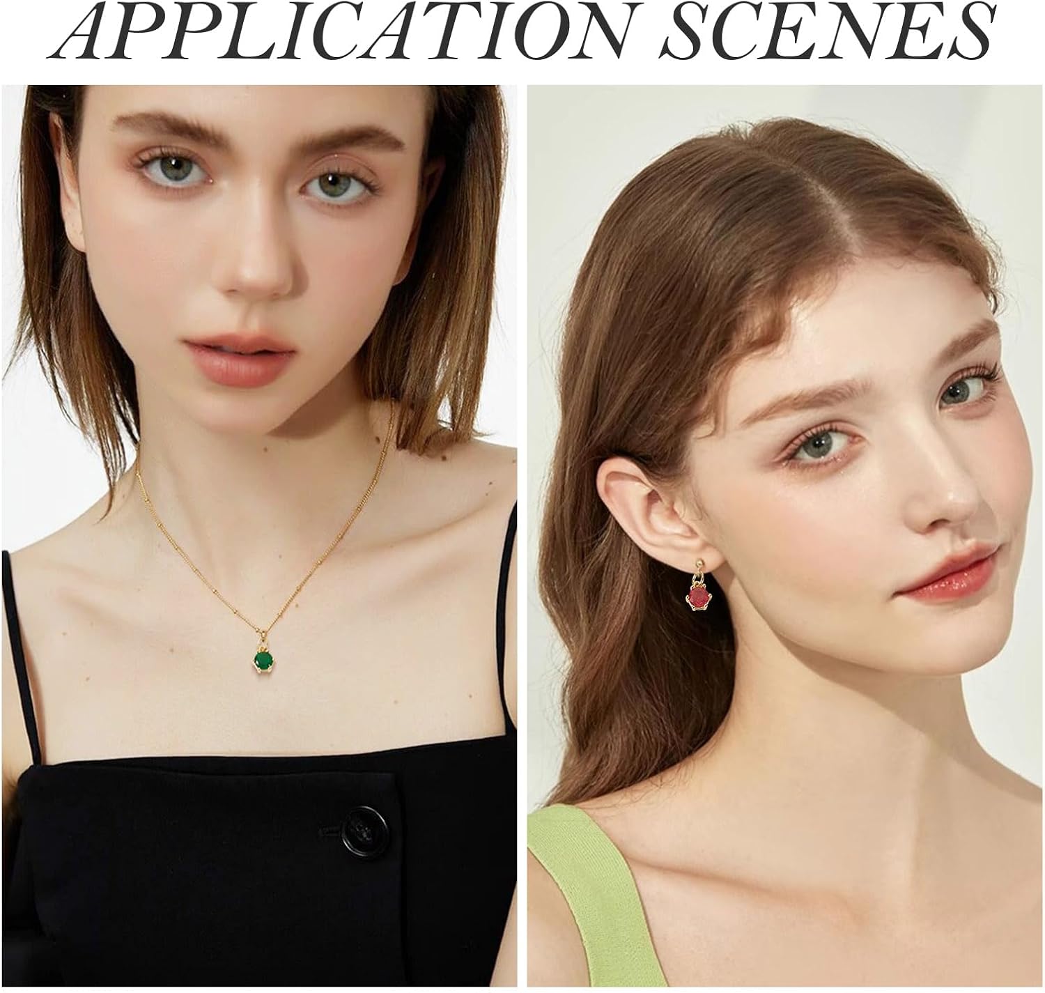 KISSITTY 6 Colors Cubic Zirconia Charms Brass 18K Gold Plated Round Faceted Crystal Dangles Pendants with Loops for Jewelry Making Necklace Bracelet Earrings DIY Crafts Women Valentine Supplies - Image 3