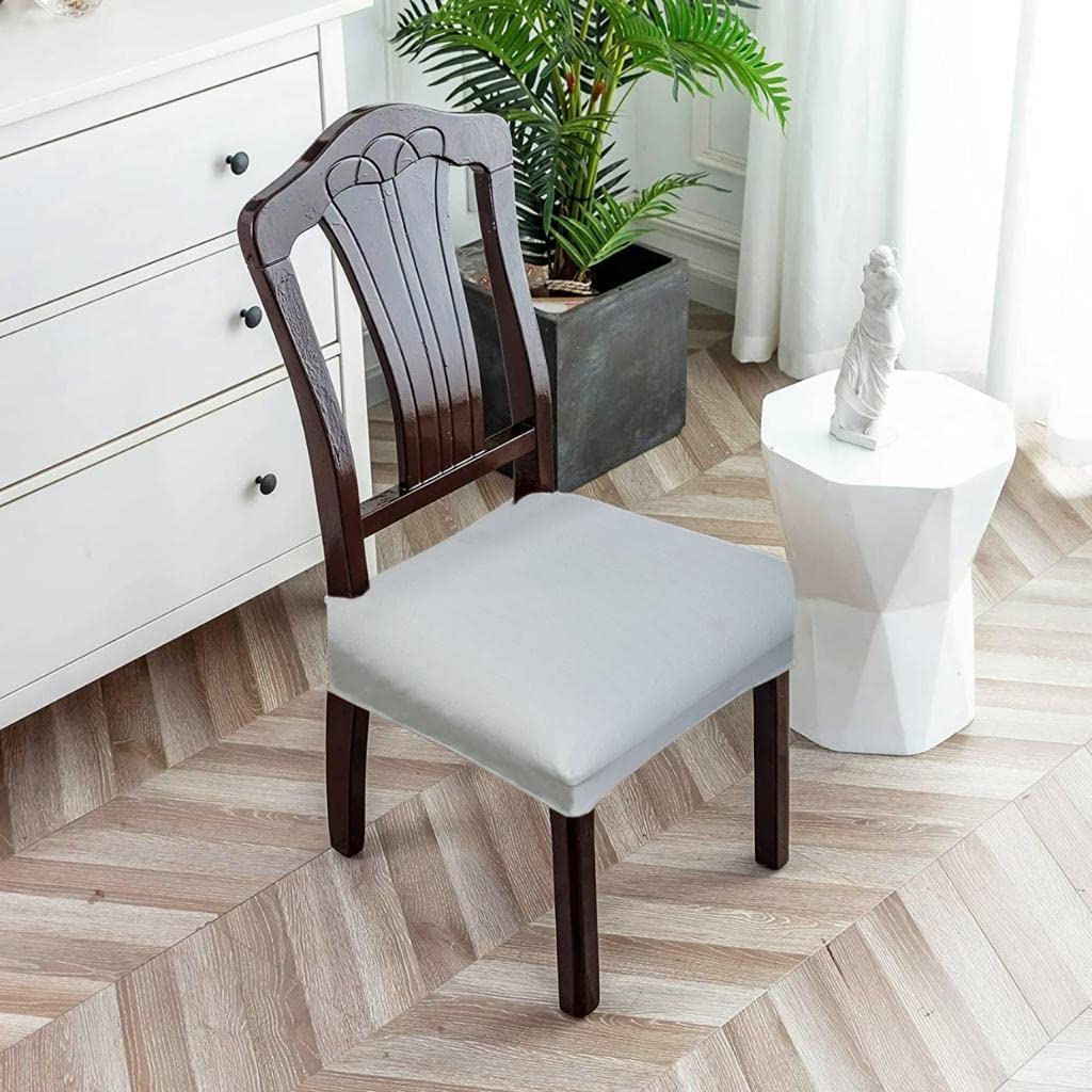 AMAZE ATTIRES Universal Size Dining Chair Seat Cover Set of 2 Seater pcs are Easily Washable Strechable and Comfortable for Dining Room Home Decor Slip Cover (Light Grey) (B0BQGDFTXY) Amazon Price History, Amazon Price Tracker