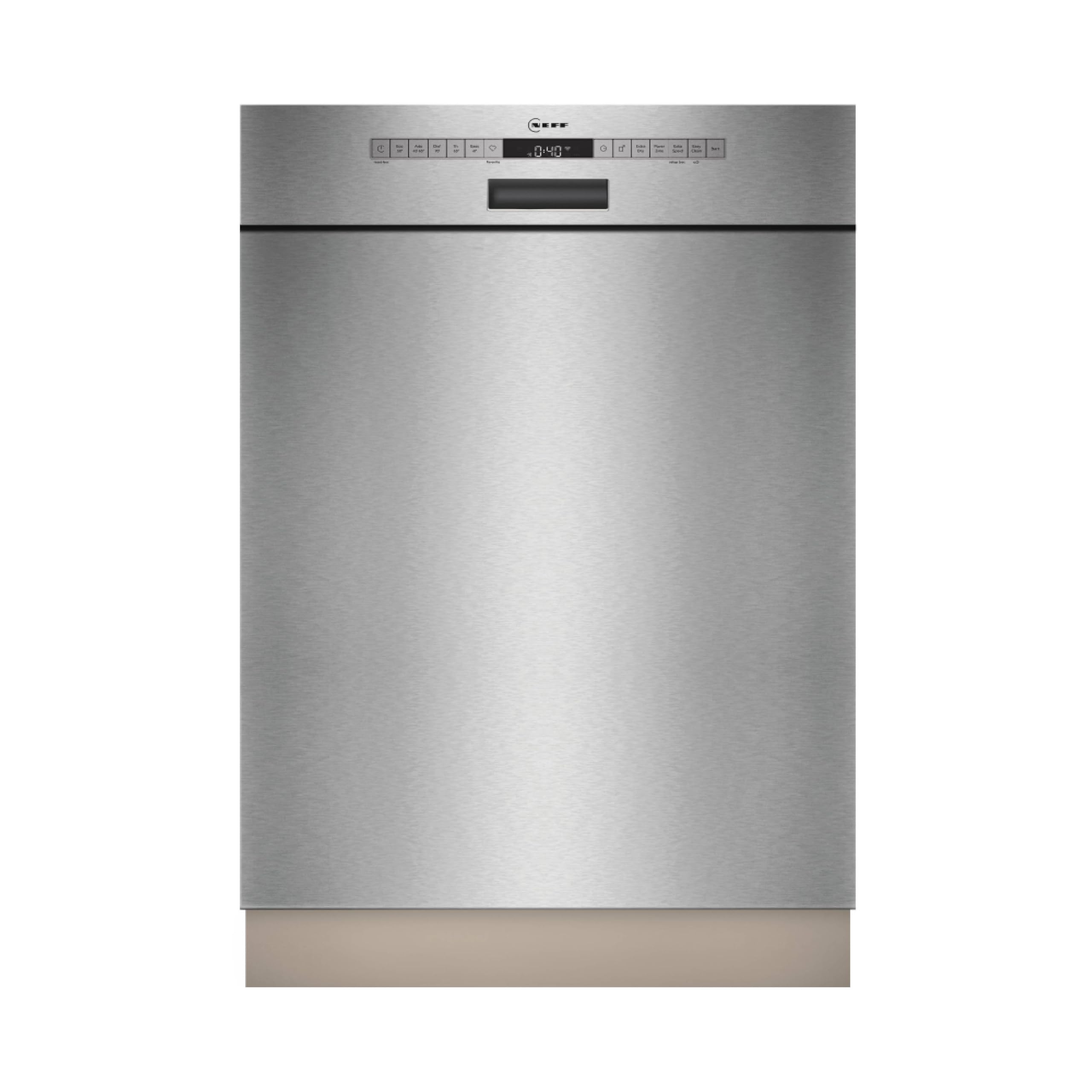 NEFF S125HTS01E, N 50, Smarter Unterbau-Geschirrspüler, 60 cm, Spülmaschine mit Besteckkorb, besonders leise, AquaSensor zur Schmutzerkennung, Chef 70 °C für hartnäckige Verschmutzungen, Aqua Stop