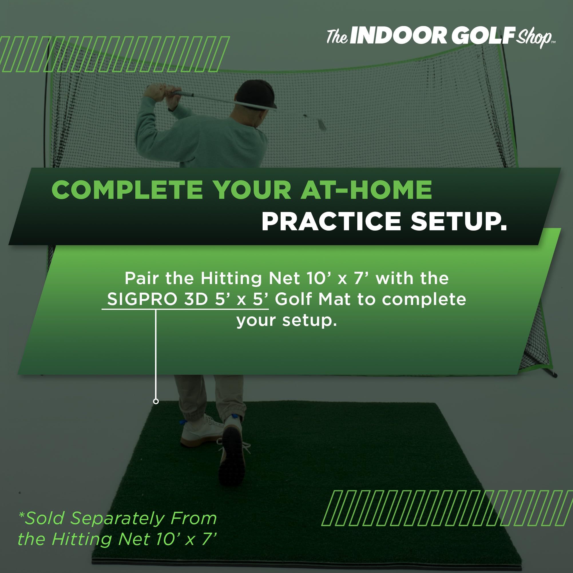 Amazon | The Indoor Golf Shop - ヒッティングネット 10フィート x 7