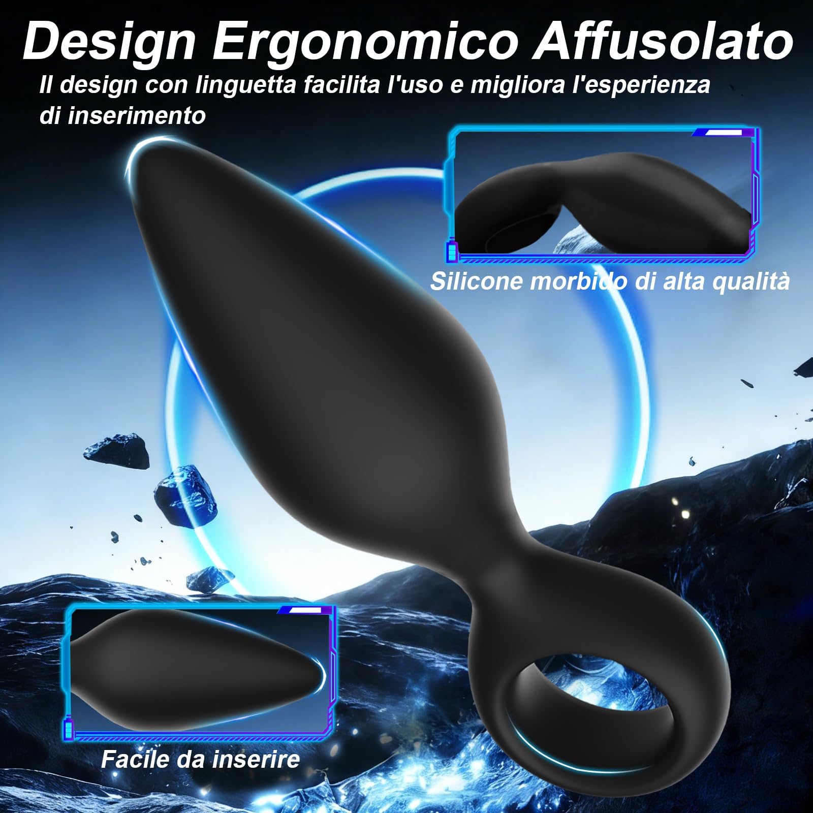Plug Anale-Dilatatore Donna Uomo Sex Toys 3Pcs Dildo Anale Sexytoysys Coppia Plug Analesex Toy Kit Silicone Butt Plug Anali Dilatatore Ano per Uomo Toys Sessuali per Donna Uomini