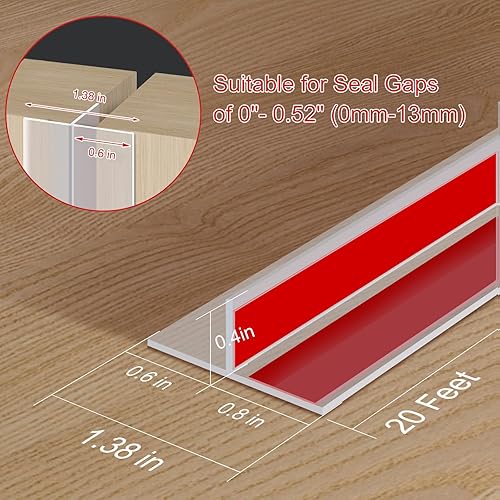 Miniatura 3 de Nueva actualización 2024 tira de sellado de silicona transparente en forma de T para huecos de puertas y ventanas, burlete de sellado de puerta,