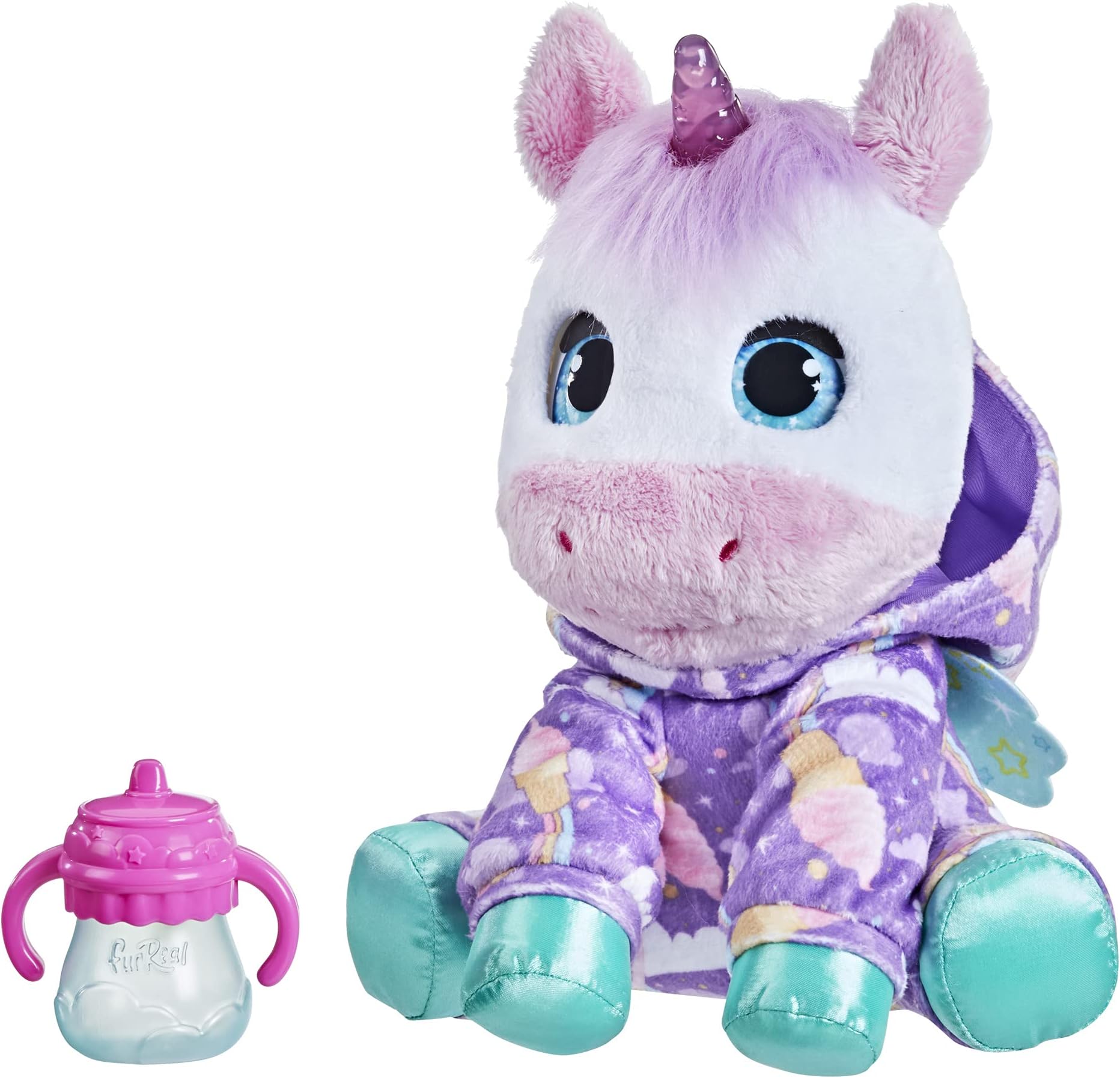 FurReal Sweet Jammiecorn Unicorn Interactive Plush Toy, Light-Up Toy with 30+ Sounds and Reactions, Unicorn Soft Toy, Ages 4 and Up