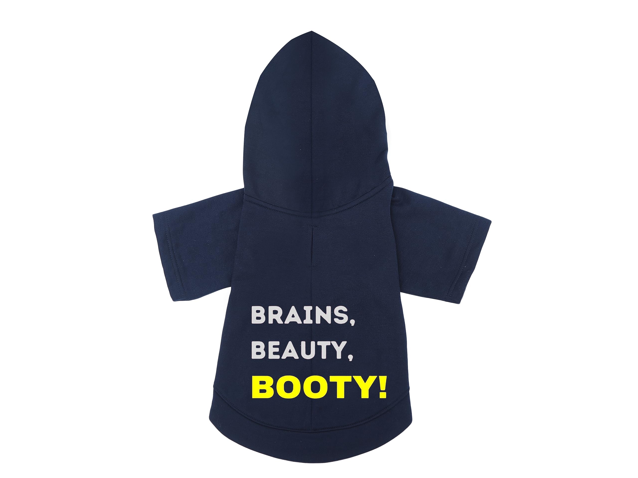 Cutiepaw Basic Blue Printed Hoodie for Dogs, Puppies, Cats and Kittens of All Breeds. - Brains,Beauty,Booty(Labrador,Shihtzu,Beagles,Retreiver,Husky). Refer Size Chart for The Best fit. (B0CCJTPM46) Amazon Price History, Amazon Price Tracker