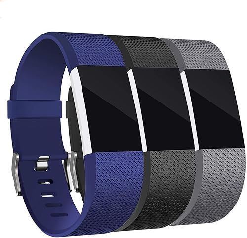 Navor - 3 unidades de correas de repuesto grandes  Correas deportivas con cierre de metal  Correa deportiva de repuesto ajustable para Fitbit Charge disponible en Yaxa Colombia